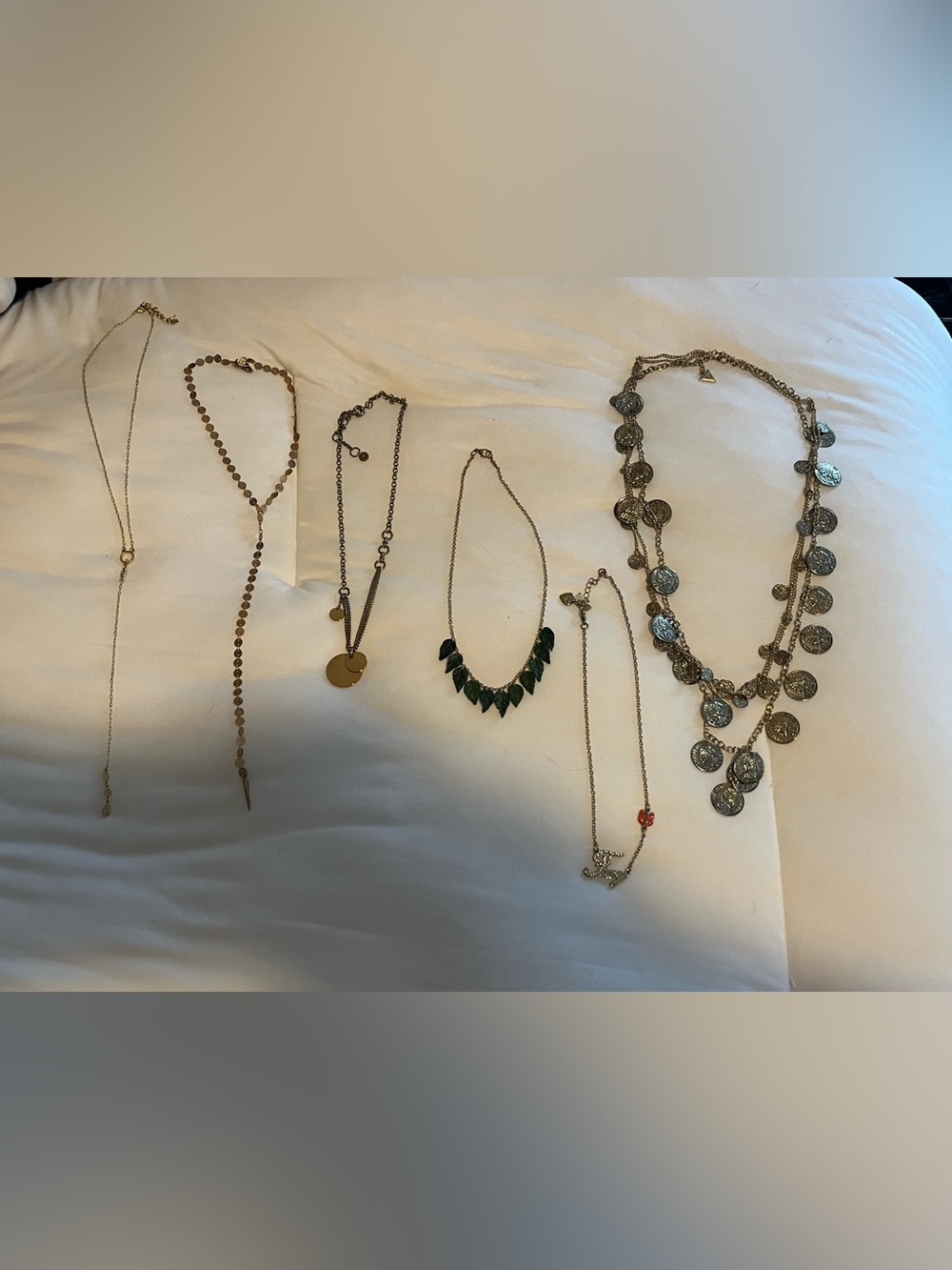 Lot of Gold Tone Fashion Necklaces (Including Lucky, Guess & Betsey Johnson)